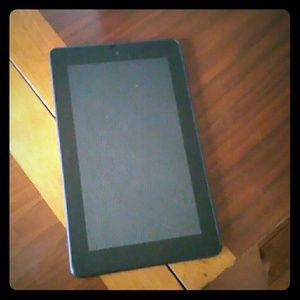 Amazon tablet with charger cord and car charger